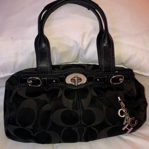 Coach Cooper Signature Sateen Garnet Satchel